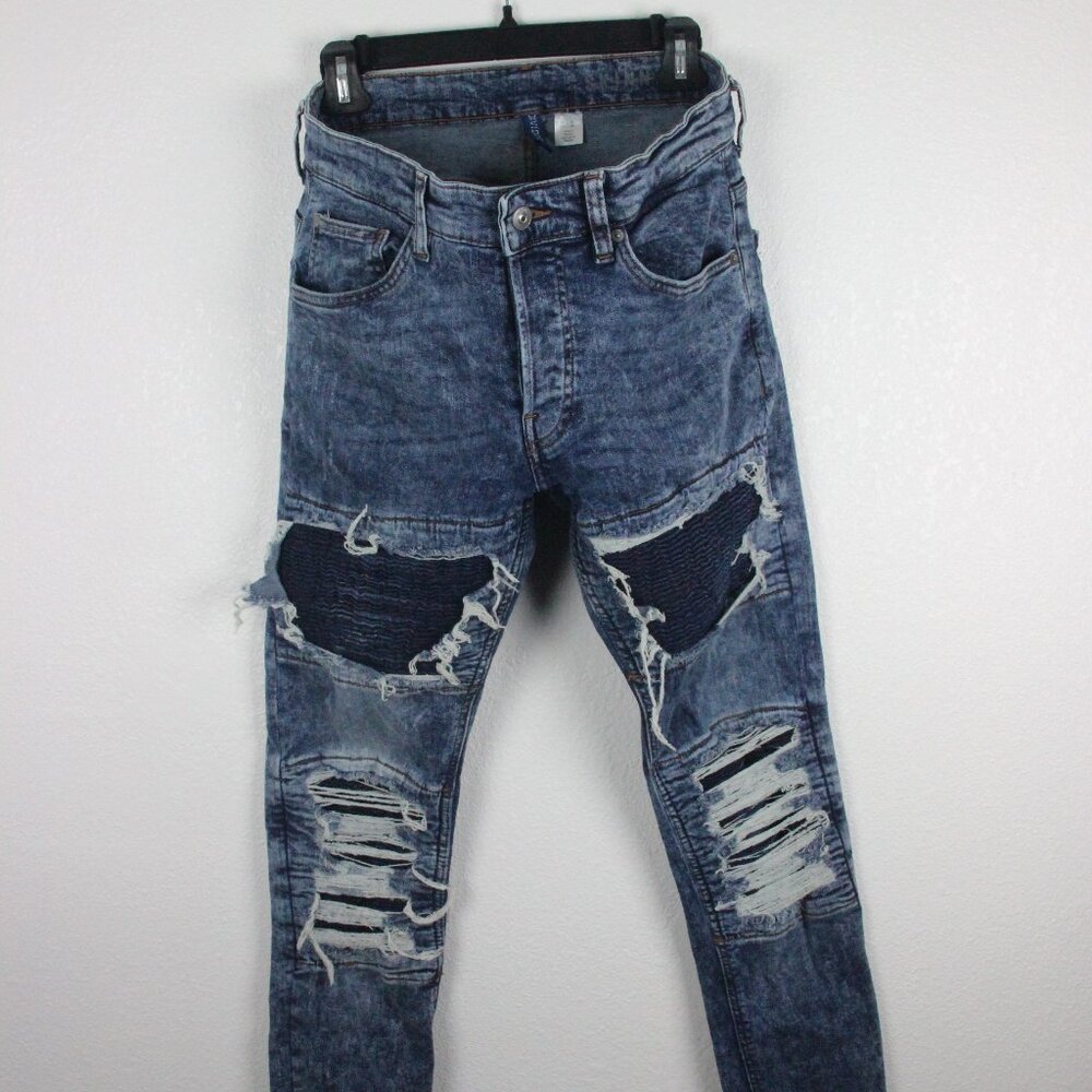 H & M, Divided Jeans, Men's 32 by 32, blue, MINIMAL USE